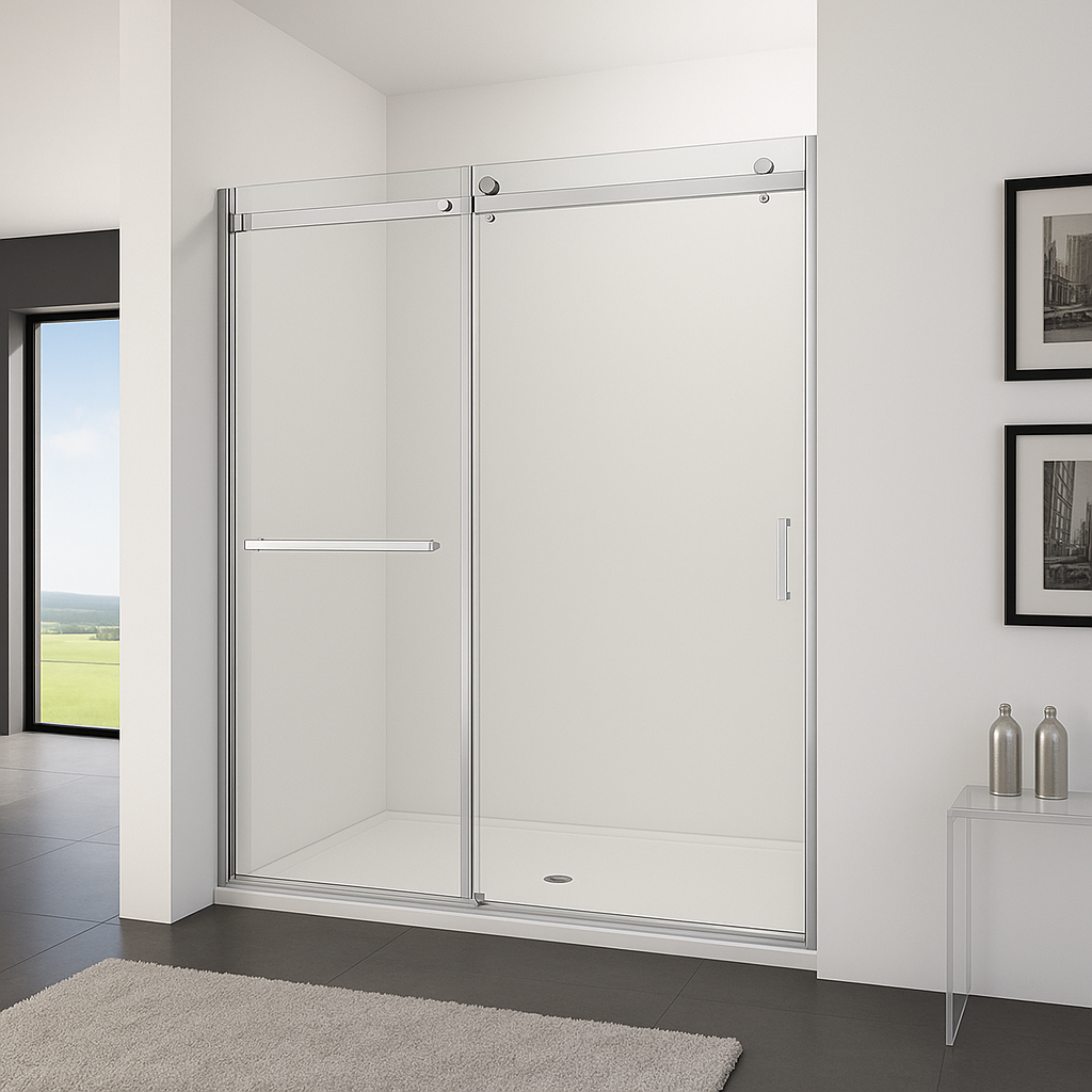 GlideElite 8mm Frameless Sliding Shower Door