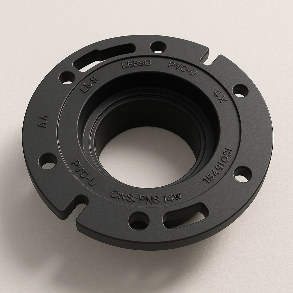 LESSO ABS Closet Flange – 4 x 3 Hub with Adjustable Plastic Ring