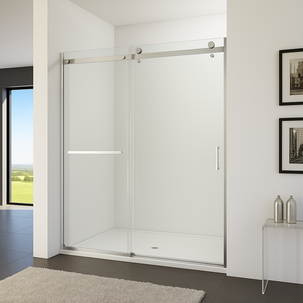 GlideElite 8mm Frameless Sliding Shower Door