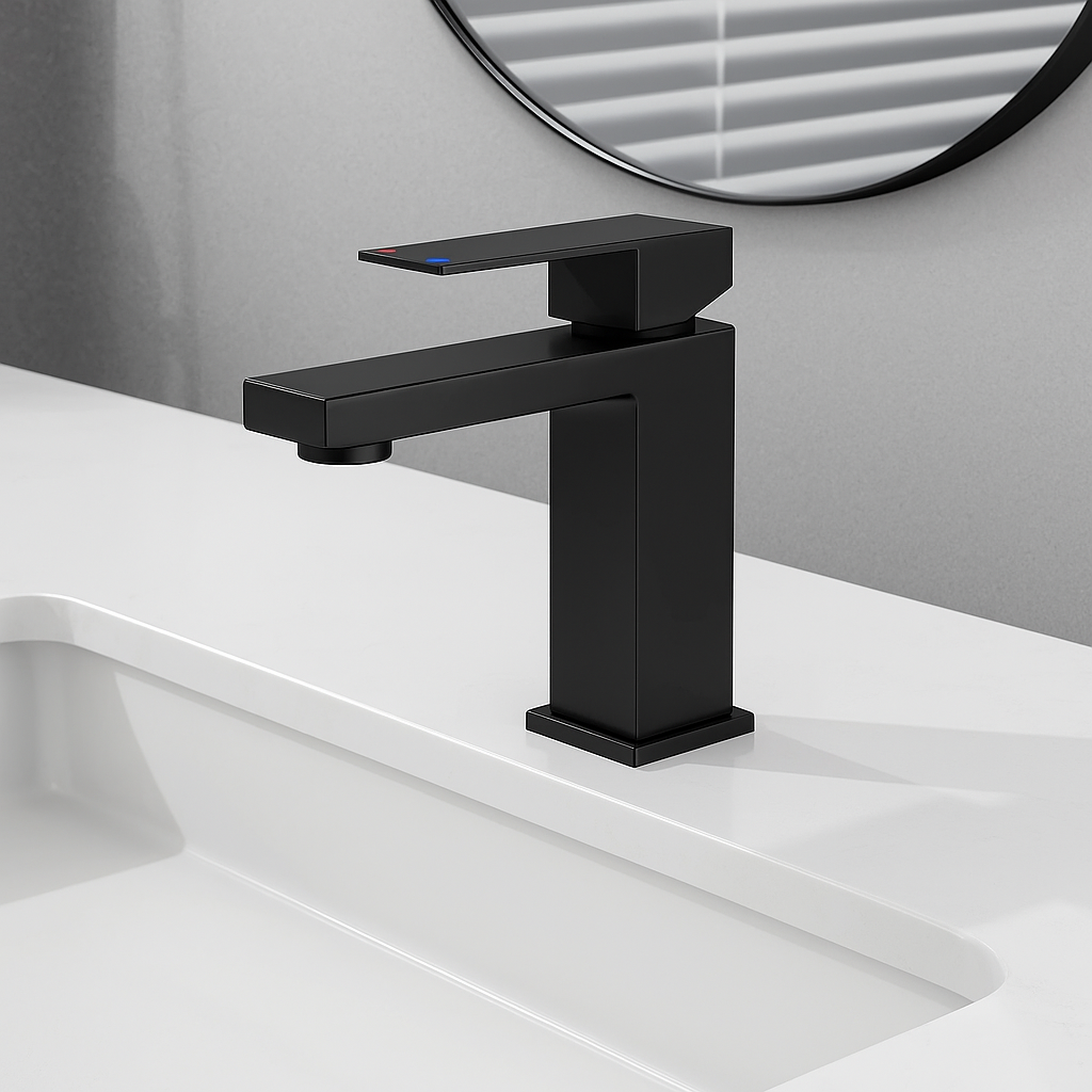 Architect Square Matte Black Bathroom Faucet – cUPC Certified