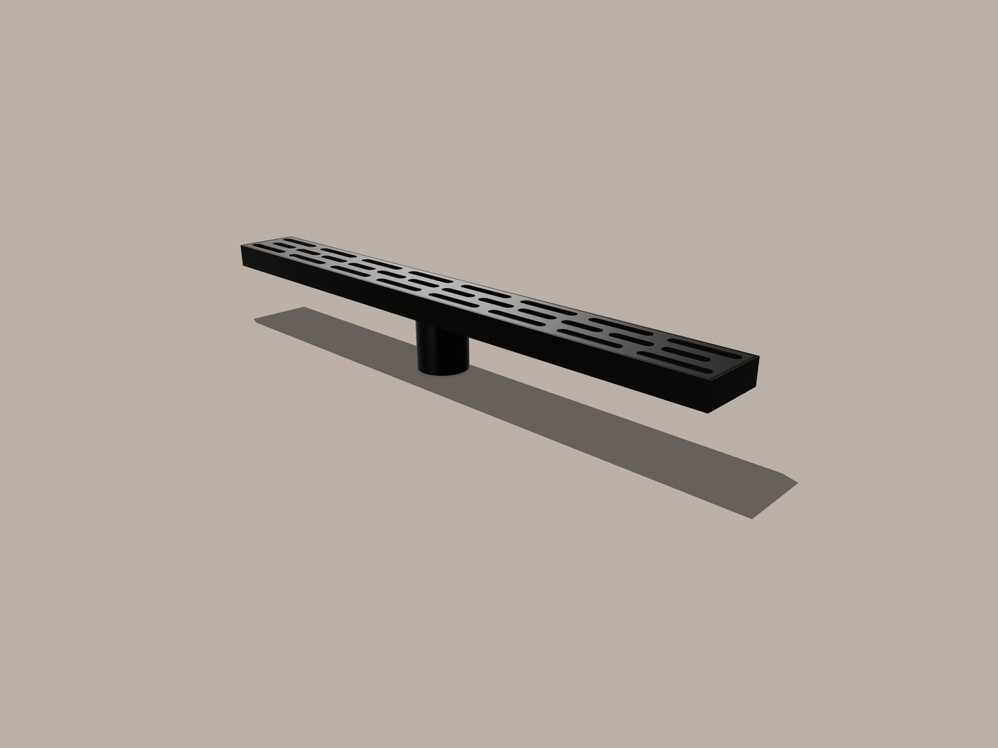 Architect Linear Shower Drain – 24" Linear Shower Drain with Leveling Feet, ABS Base Flange & LESSO Flush Bushing – Tile Insert & Grate Cover(UPC Certified)