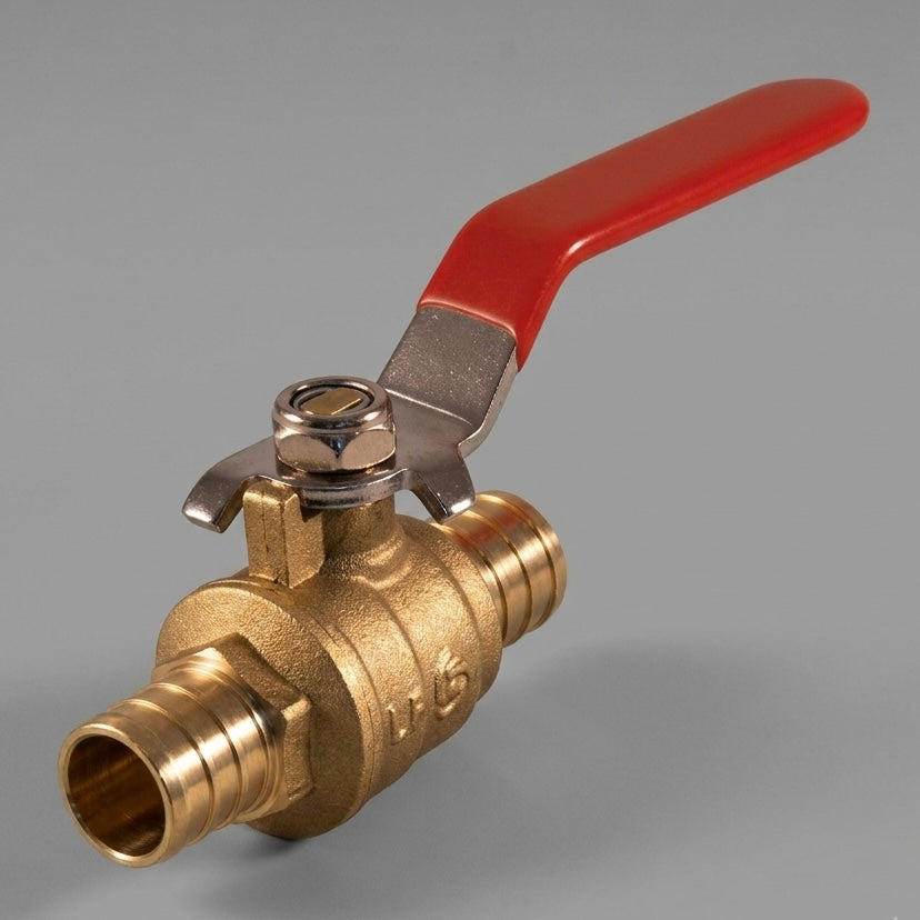 3/4″ PEX Ball Valve — Full Port, Lead-Free Brass, F1807 Crimp Shut-Off