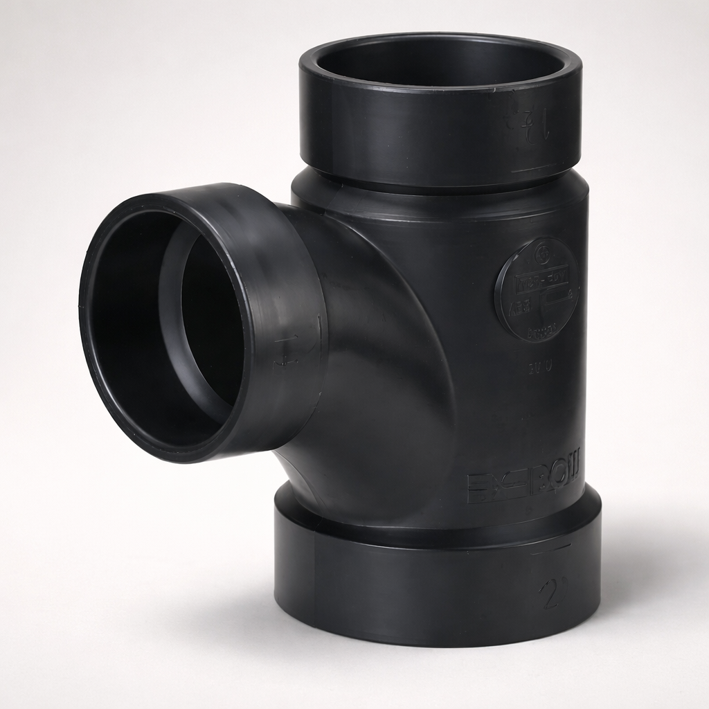 LESSO ABS Sanitary Tee 2″ x 1-1/2″ | Reducing DWV Hub Fitting | Schedule 40 | Bow Plumbing | Drain & Vent