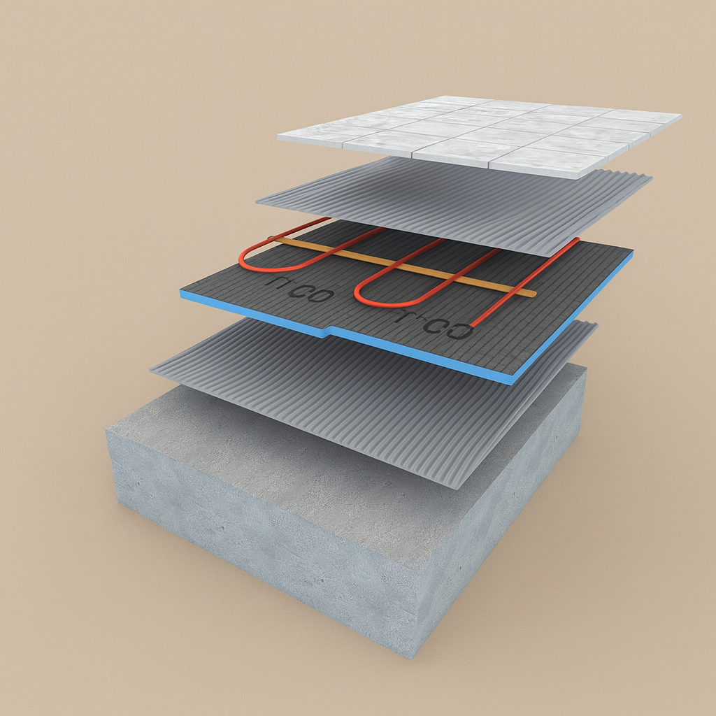 1/2″ Waterproof Tile Backer Board — 4′ × 8′ XPS Foam Core | Fiberglass Mesh Reinforced (Shower System)