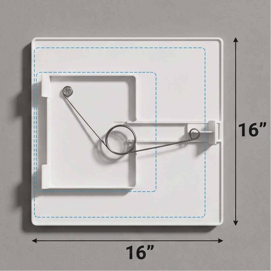 Tegra Pro Spring-Loaded ABS Access Panel — Tool-Free Drywall Cover