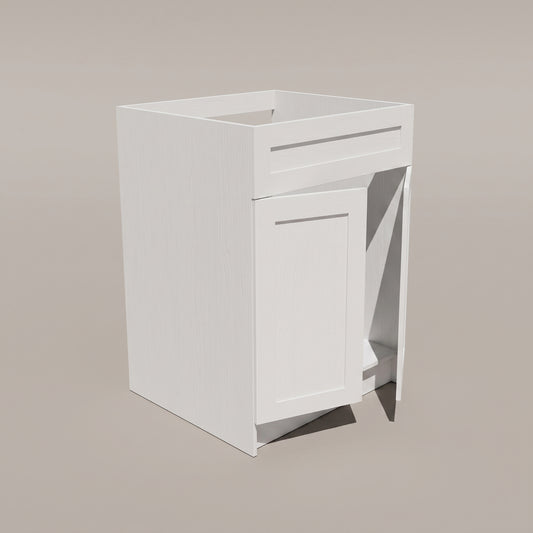 Arcava 24" MDF Shaker Bathroom Vanity Without Top — Sprayed-On Paint