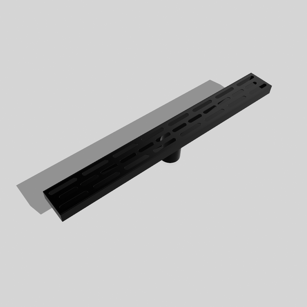 24″ Linear Shower Drain — SUS 304 Stainless, 2″ Outlet | Tile-In or Grate Cover — Brushed Nickel, Matte Black, Brushed Gold