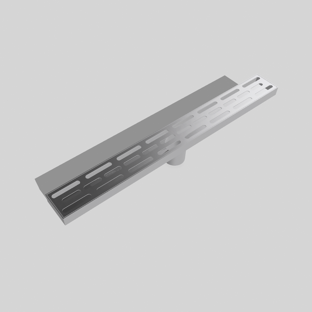 24″ Linear Shower Drain — SUS 304 Stainless, 2″ Outlet | Tile-In or Grate Cover — Brushed Nickel, Matte Black, Brushed Gold