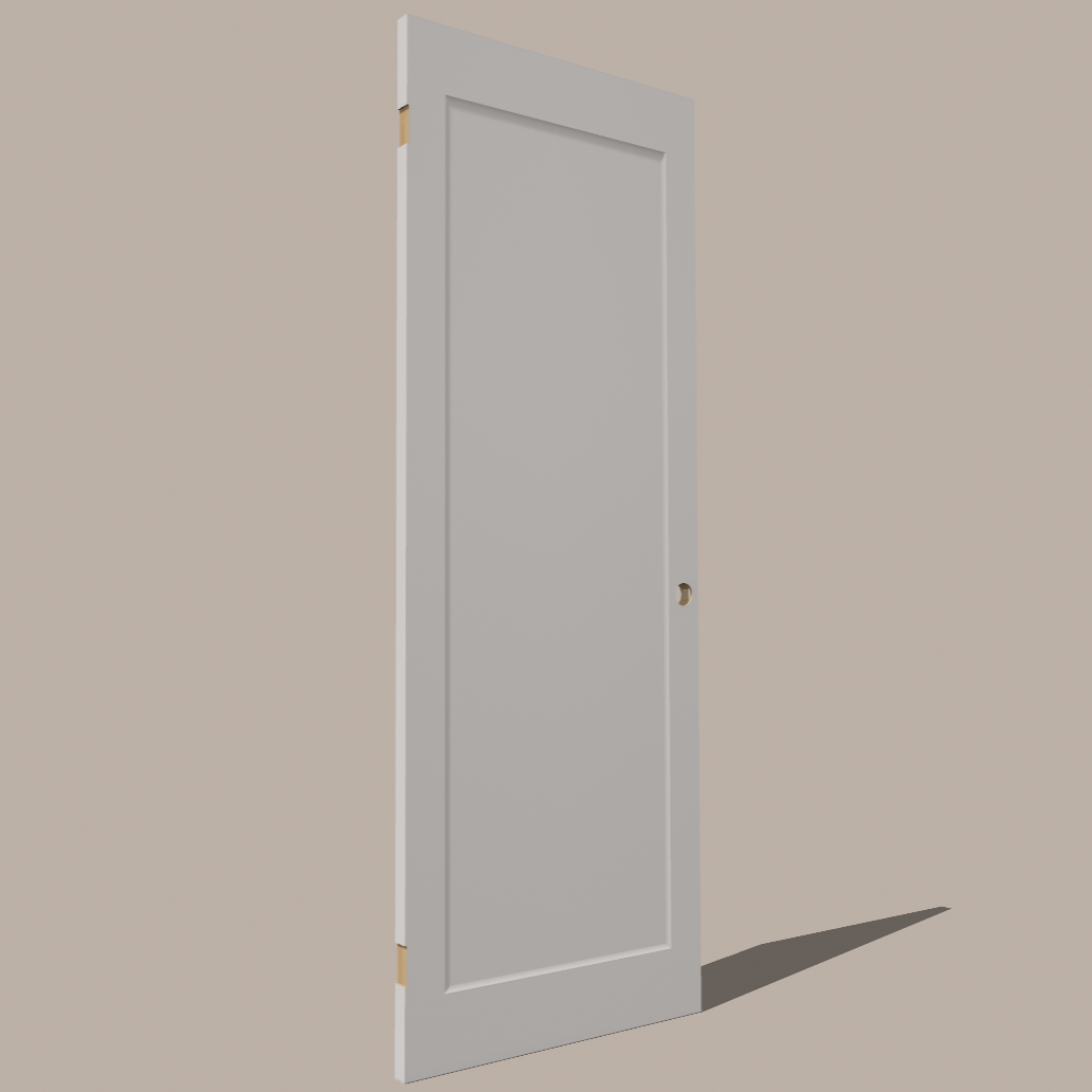 Beveled Shaker 1‑Panel Door – Regular Slab & Pre‑Machined, 78″/80″