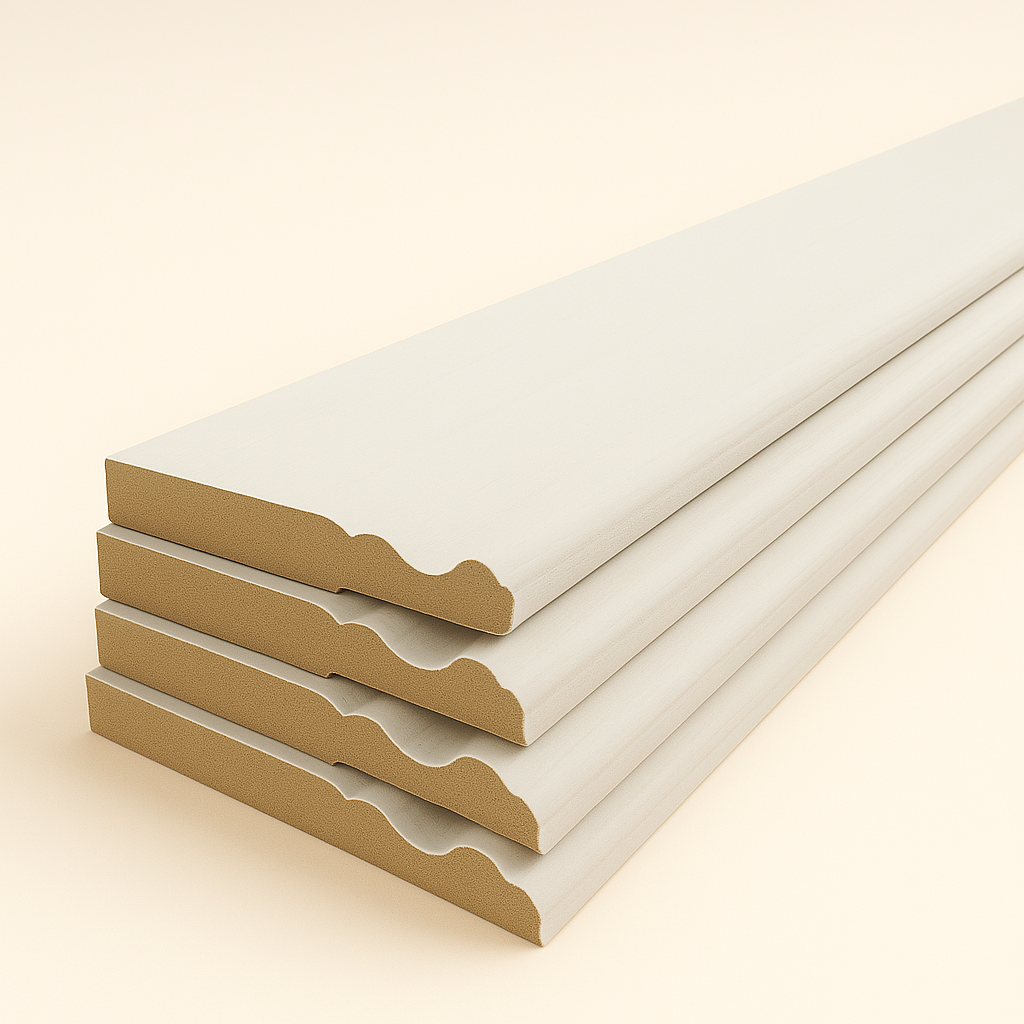 Primed Paulownia Wood Colonial Baseboard