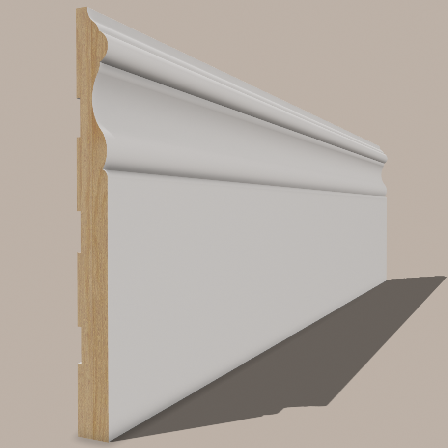 Primed Paulownia Colonial Baseboard – Elegant, Lightweight Moulding for Every Home