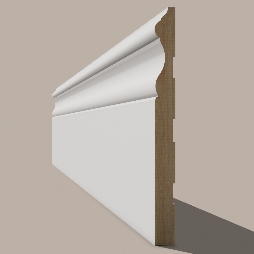 Primed Paulownia Colonial Baseboard – Elegant, Lightweight Moulding for Every Home