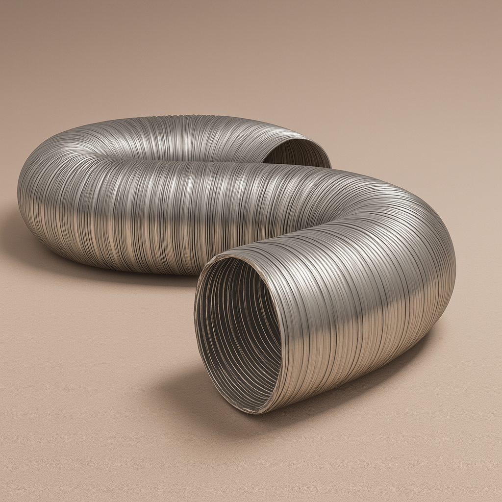 Semi-Rigid Aluminum Duct – 4" & 6" Dryer Vent | 10' with Clamps