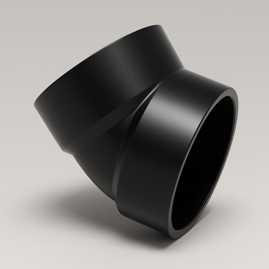 LESSO ABS 45° Elbow – Hub x Hub DWV Fitting | 1 1/2" to 3"
