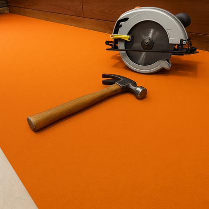 Non-Adhesive Floor Runner Protection Roll — 46 in Wide, ~500 sq ft Coverage | Reusable, Slip-Resistant Rubber Backing & Durable Polyester Top