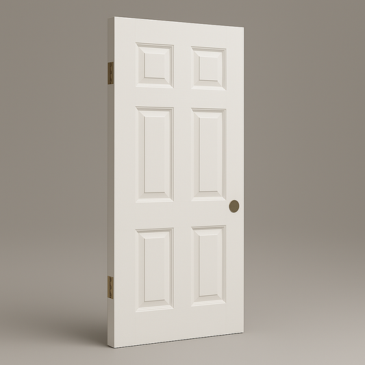 6‑Panel Hollow Core Interior Door – Textured Slab, 78″/90″ Heights
