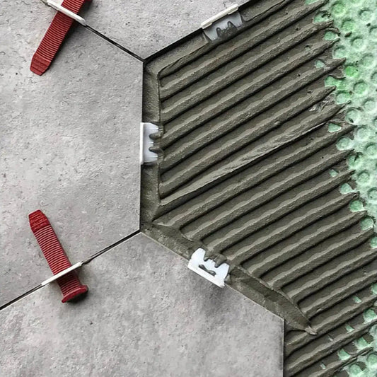 2 mm Tile Leveling Clips — 100-Pack | For 6–16 mm Tiles | Wedge System (Clips Only), Hand-Tightening