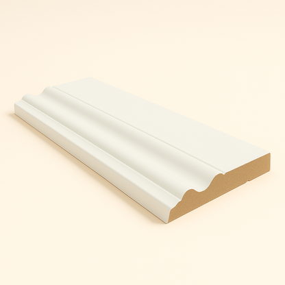 Primed Paulownia Wood Colonial Baseboard