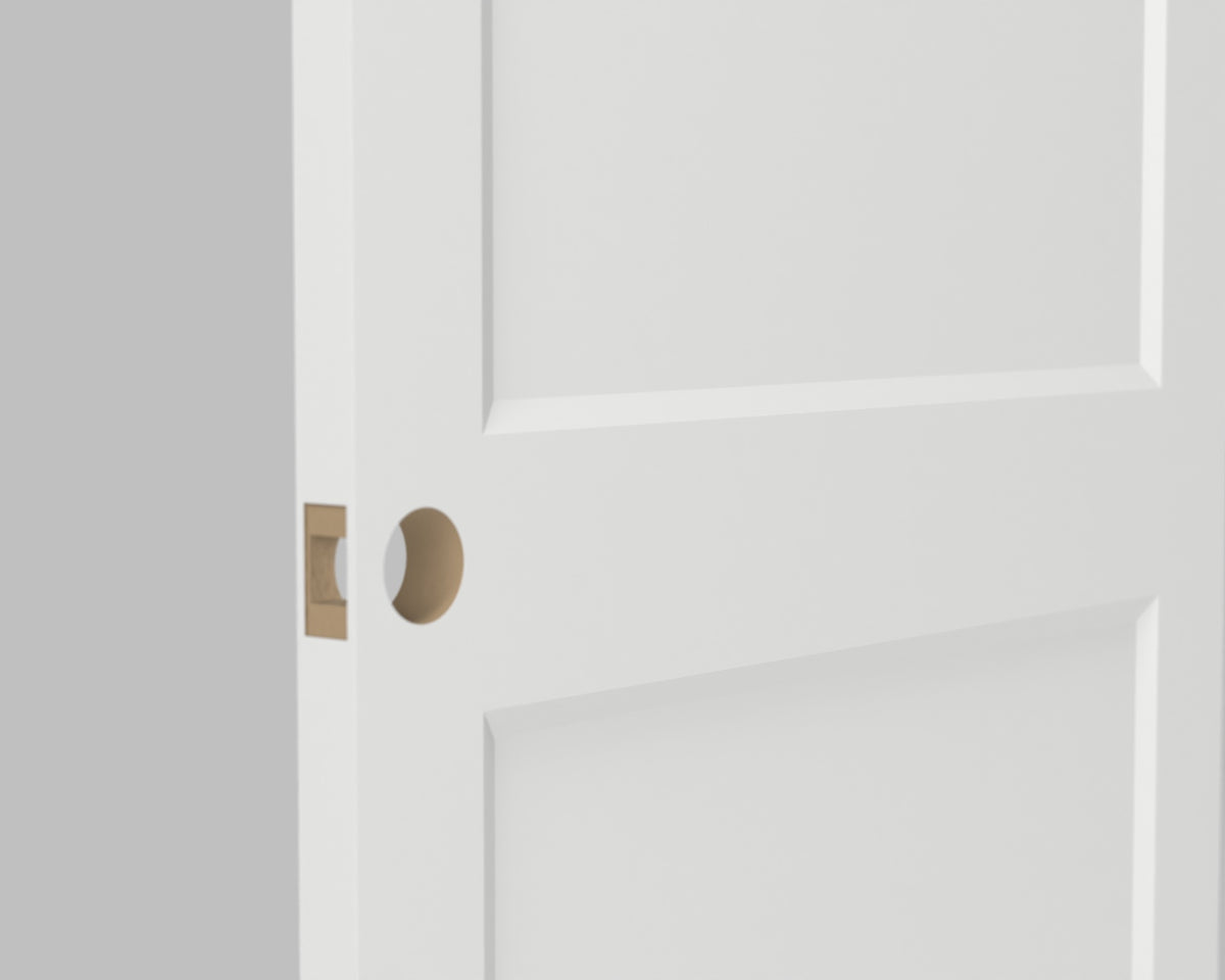 2-Panel Bevelled Shaker Hollow Core Interior Door Slab — Primed White
