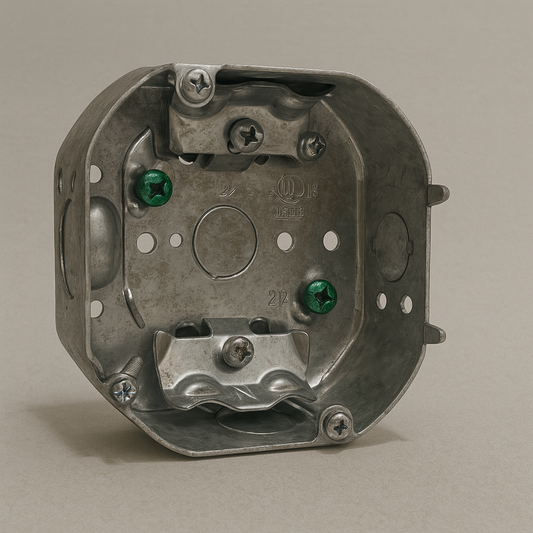 4″ Octagon Junction Box – Galvanized Steel, 15.5 cu in, ETL Listed
