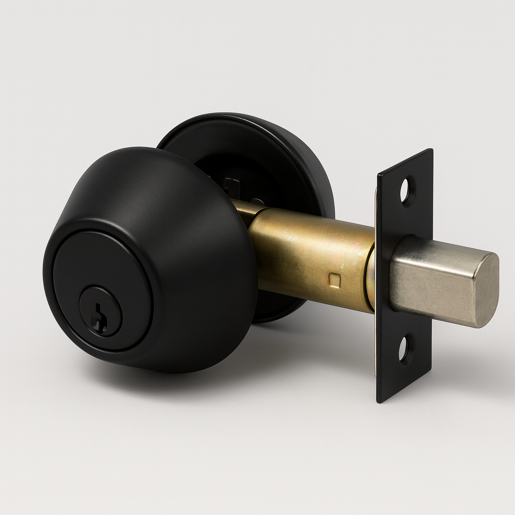 Double Cylinder Deadbolt Lock — Brushed Nickel, Matte Black, Chrome | Keyed Both Sides, Fits Standard Doors