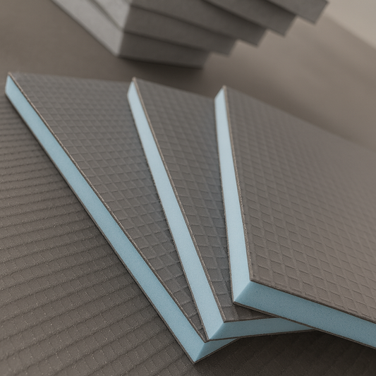1/2″ Waterproof Tile Backer Board — 4′ × 8′ XPS Foam Core | Fiberglass Mesh Reinforced (Shower System)