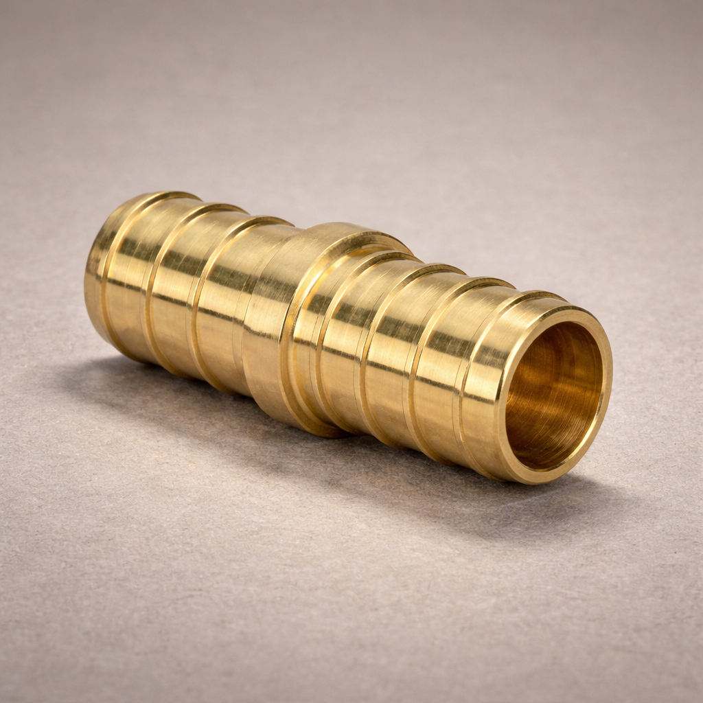 Brass PEX Coupling Splice (Crimp F1807) | Lead-Free DZR | 1/2″, 3/4″, 1″ & Reducing Sizes | cUPC Certified