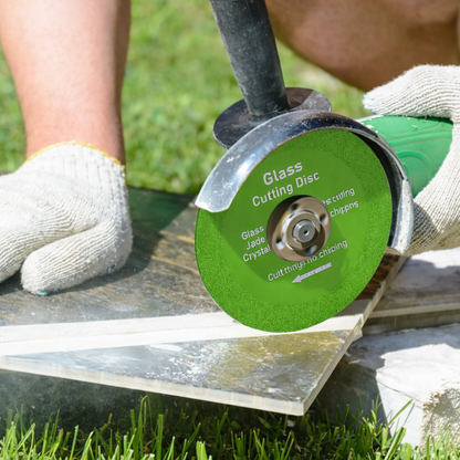 4" Glass Cutting Disc for Angle Grinder | Ultra-Thin Diamond Blade (7/8" Arbor) | Chip-Free Ceramic, Tile, Bottle & Crystal Saw Wheel