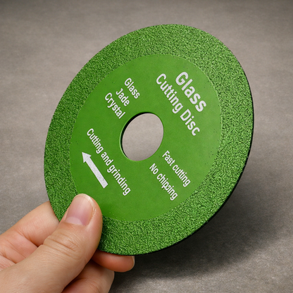 4" Glass Cutting Disc for Angle Grinder | Ultra-Thin Diamond Blade (7/8" Arbor) | Chip-Free Ceramic, Tile, Bottle & Crystal Saw Wheel