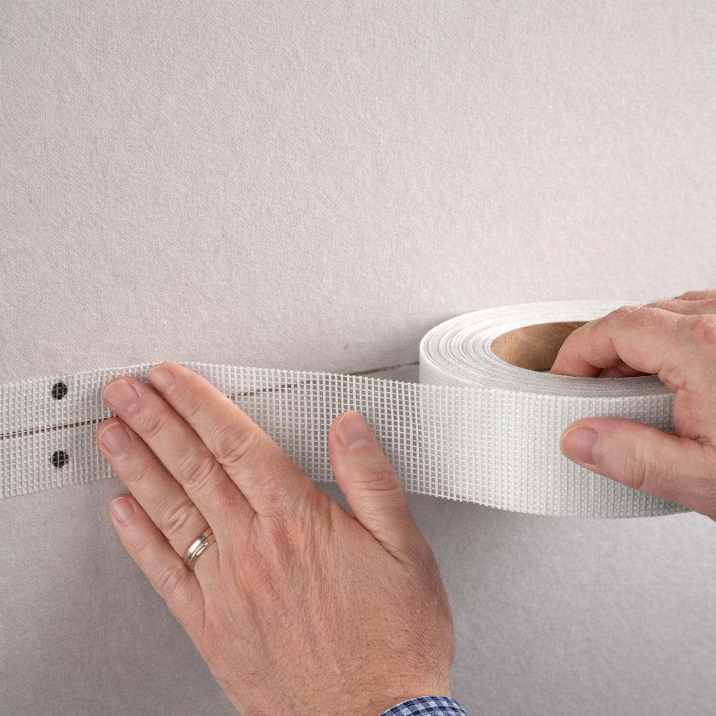 Fiberglass Mesh Drywall Tape | 2″ x 100′ Roll | Self-Adhesive Joint & Crack Repair | High-Strength Patching