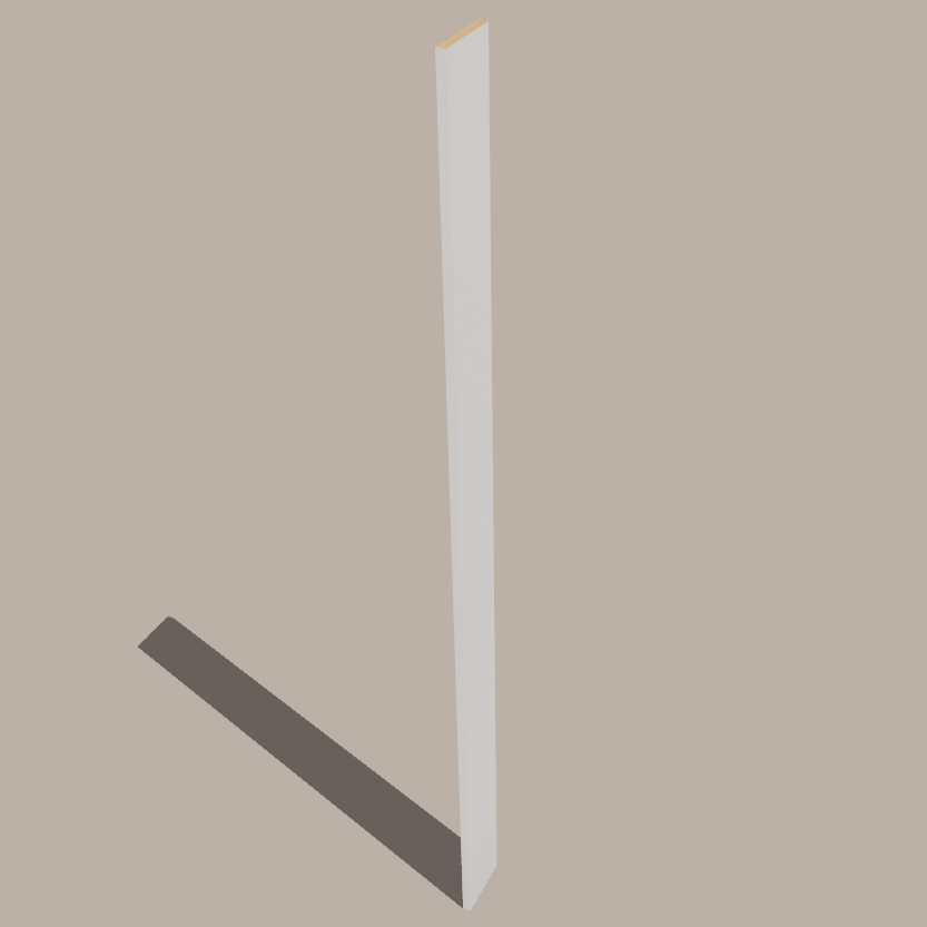 Primed solid wood interior door jamb, 4-5/8 inch blank frame stock