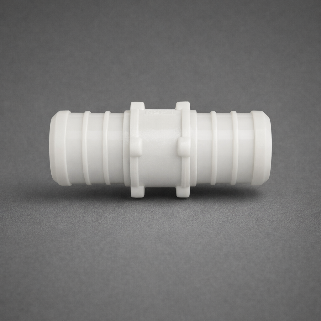 Poly Alloy PEX Coupling Splice | 1/2″, 3/4″, 1″ & Reducing | PPSU Plastic Crimp | ASTM F2159 & CSA B137.5