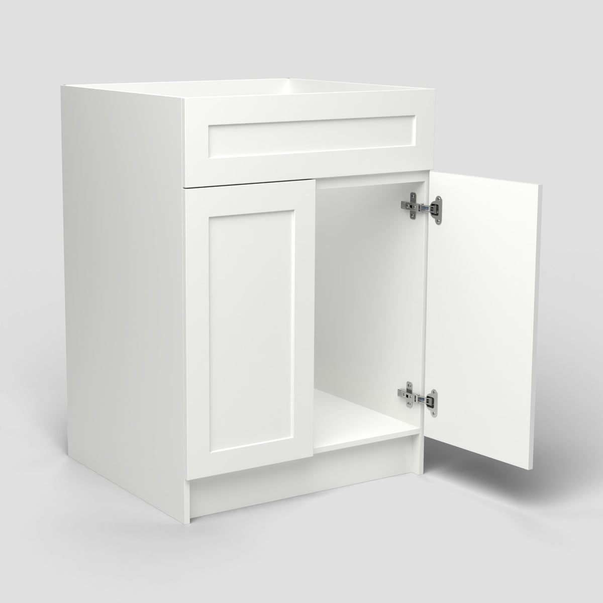 Arcava 24" MDF Shaker Bathroom Vanity Without Top — Sprayed-On Paint