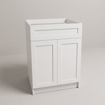 Arcava 24" MDF Shaker Bathroom Vanity Without Top — Sprayed-On Paint