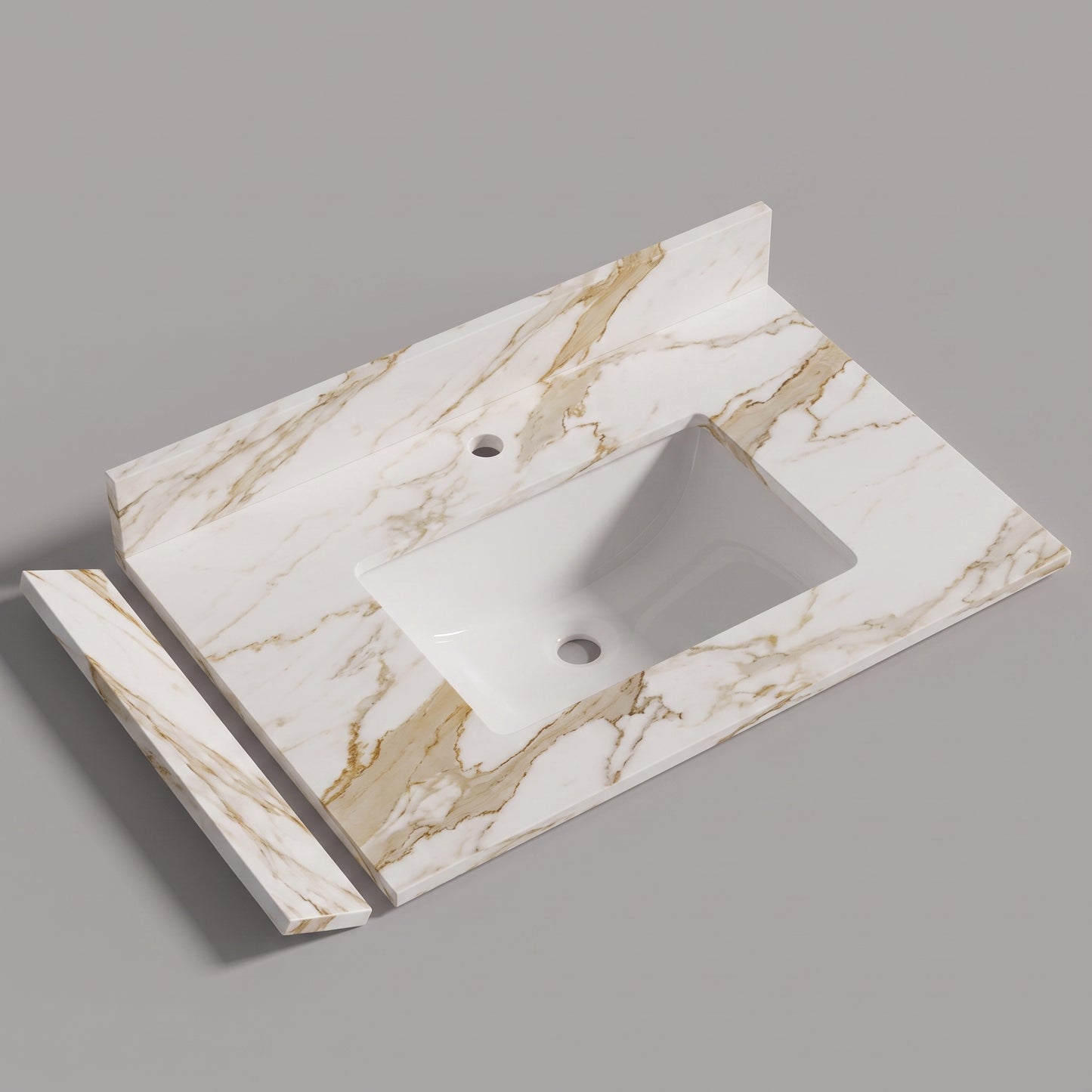 Arcava 31" Quartz Vanity Top with Sink & Backsplash — Fits 30" Vanity