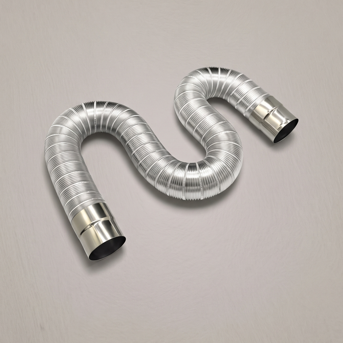 Vessa 4" Semi-Rigid Aluminum Duct — 10 ft Dryer Vent, Steel Collar