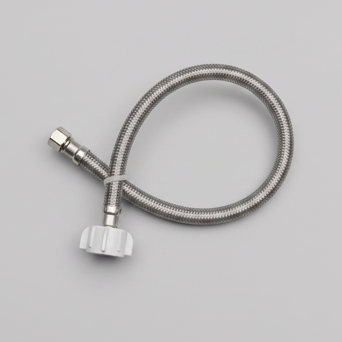 16″ Toilet Supply Connector — 3/8″ Comp × 7/8″ Ballcock, Braided Stainless