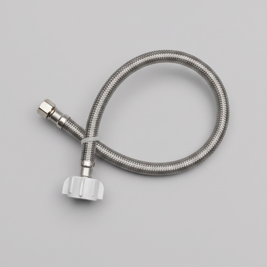 16″ Toilet Supply Connector — 3/8″ Comp × 7/8″ Ballcock, Braided Stainless