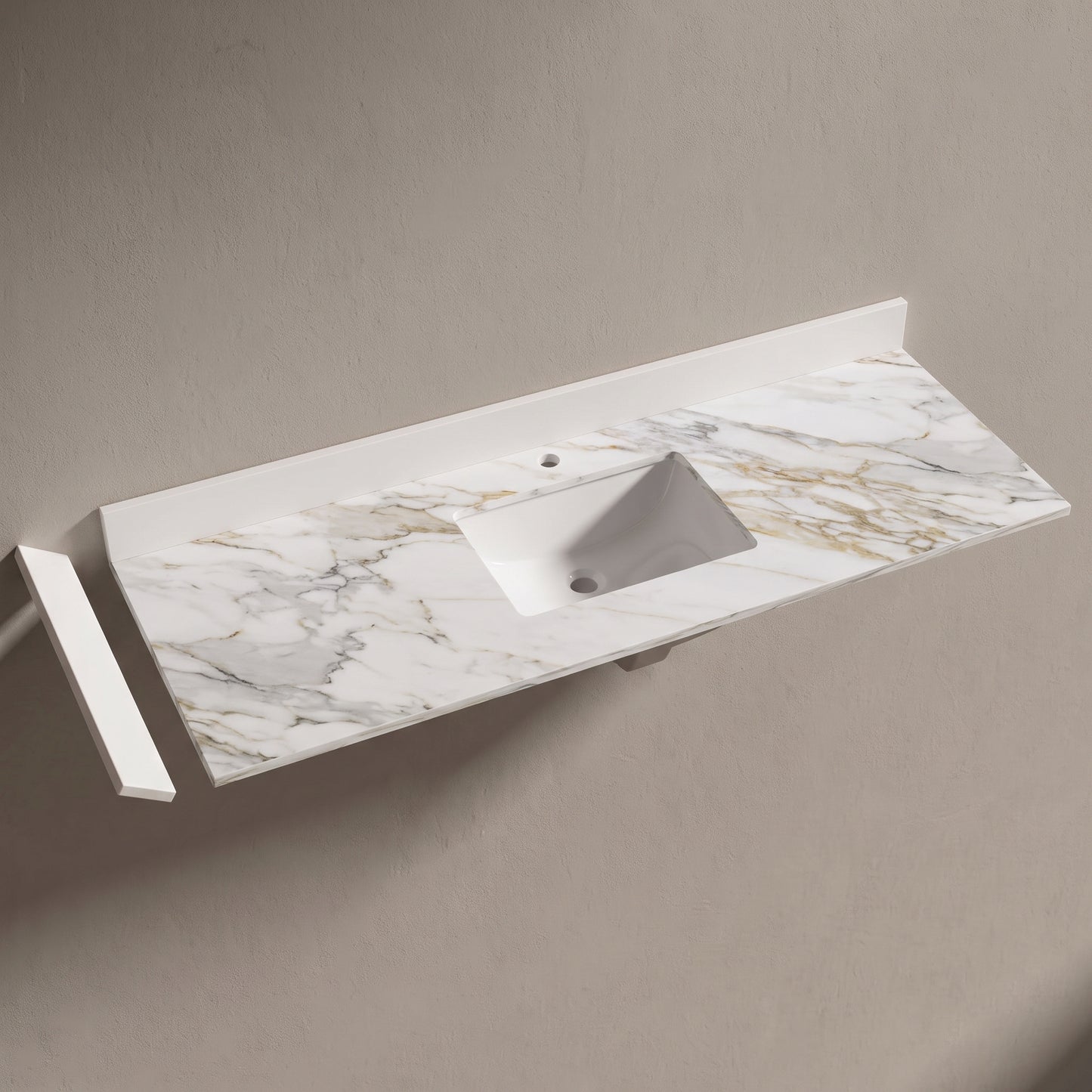 Arcava 61" Quartz Vanity Top with Sink & Backsplash — Fits 60" Vanity