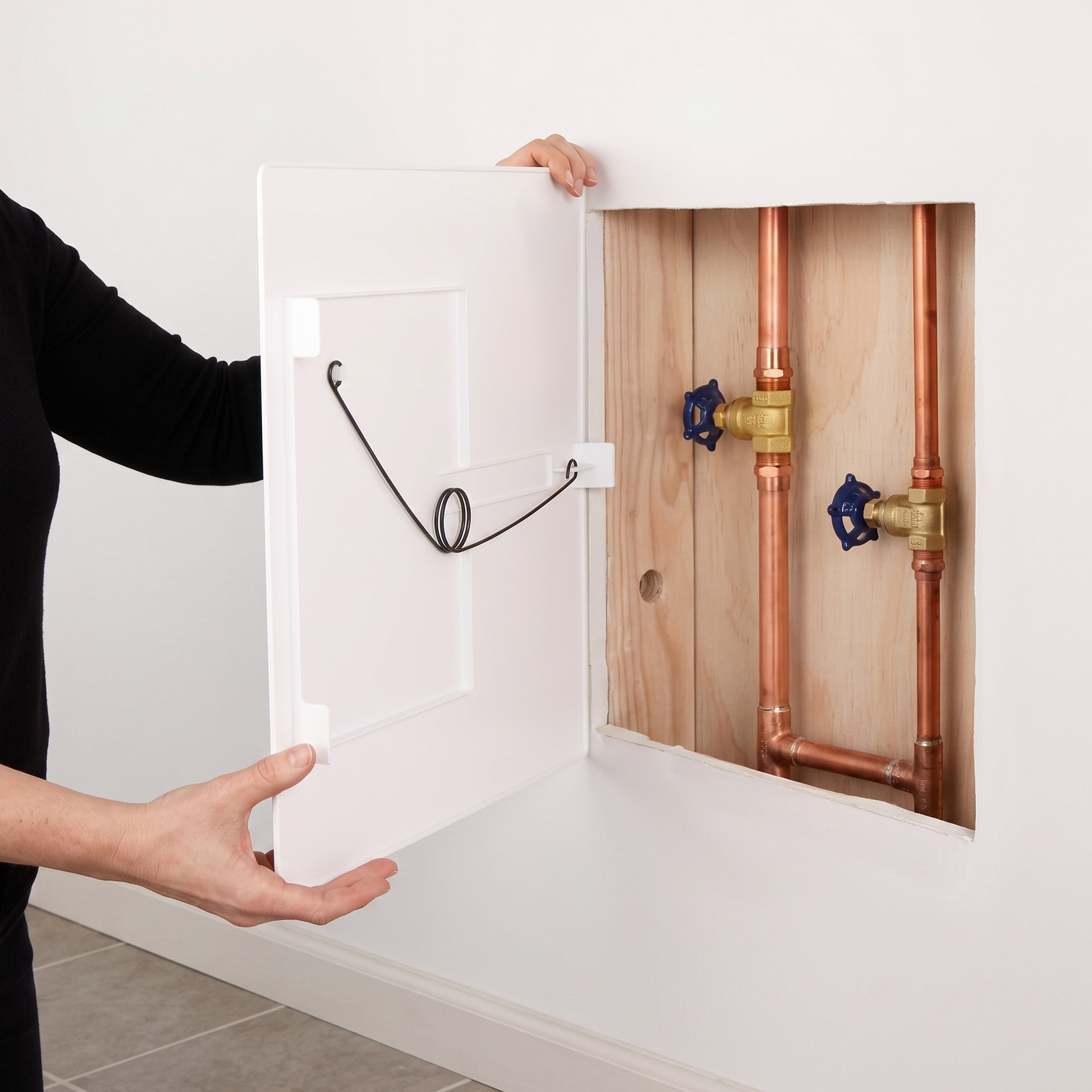 Tegra Pro Spring-Loaded ABS Access Panel — Tool-Free Drywall Cover