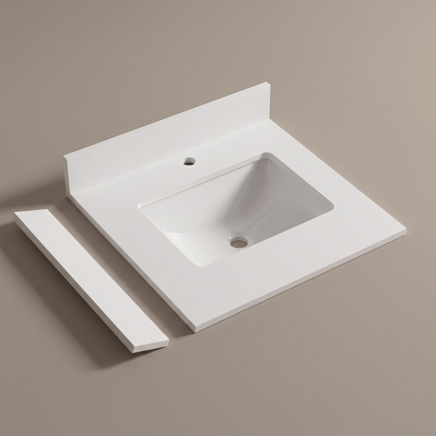 Arcava 25" Quartz Vanity Top with Sink & Backsplash — Fits 24" Vanity