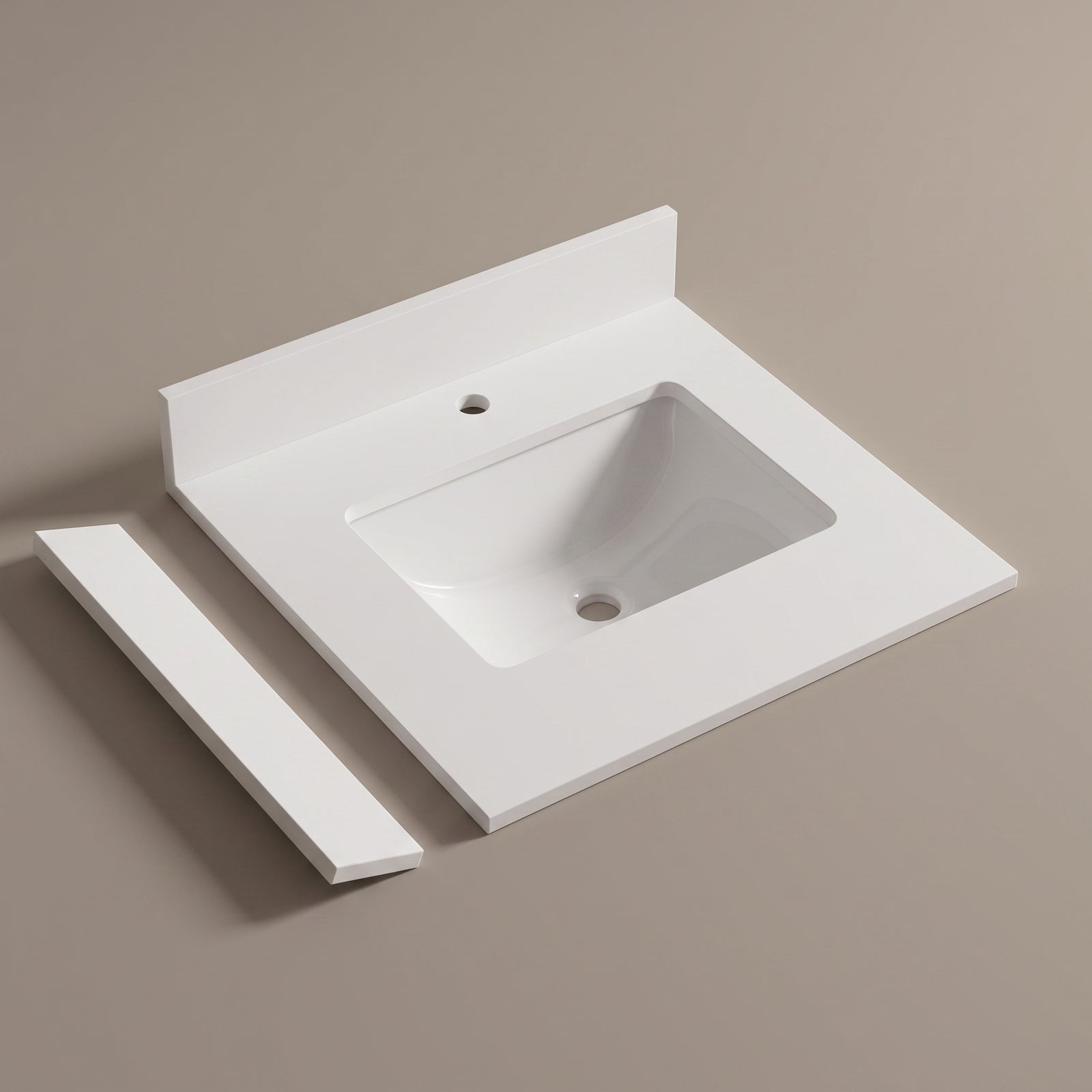 Arcava 25" Quartz Vanity Top with Sink & Backsplash — Fits 24" Vanity
