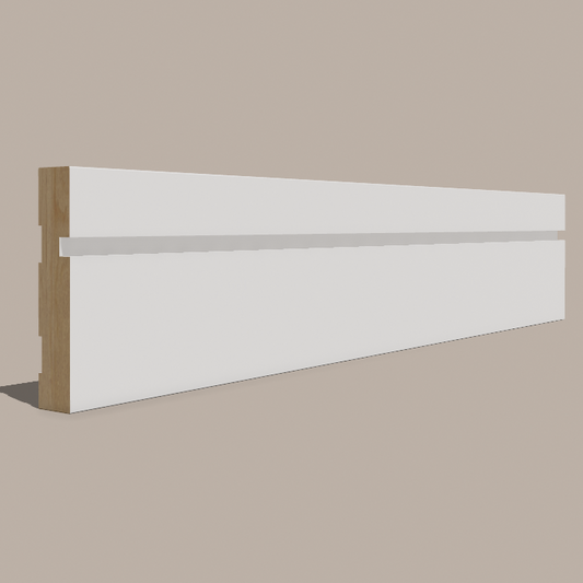 Grooved Casing – Decorative Paulownia Trim with Fluted Profile for Door & Window Frames