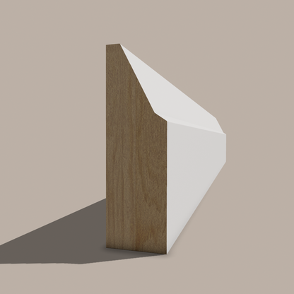 Primed Paulownia Step Bevel Doorstop – Clean Shoe Moulding for Door Frames and Trim Transitions