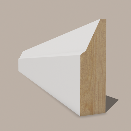Primed Paulownia Step Bevel Doorstop – Clean Shoe Moulding for Door Frames and Trim Transitions