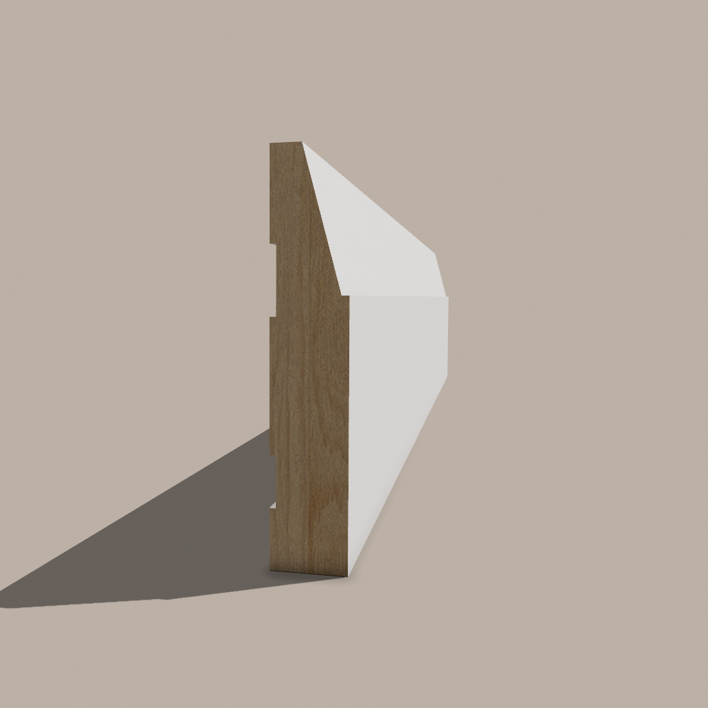 Primed Paulownia Step Bevel Casing — 2-3/4 in, 3 in, 3-1/2 in Face Wid ...