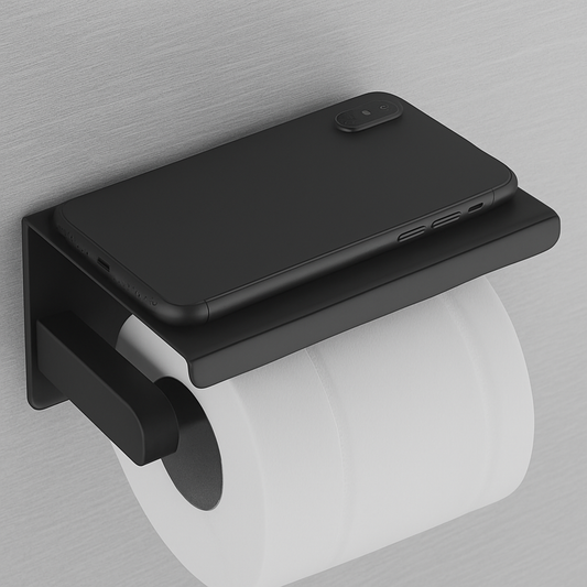 304 Stainless Steel Toilet Paper Holder with Phone Shelf