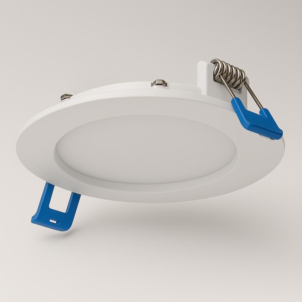 Luvelle 4-inch ultra-thin LED canless wafer pot light, white round trim