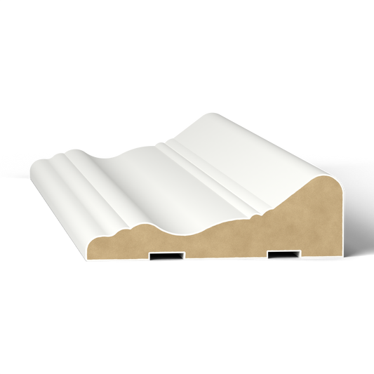 Back Band Colonial Casing — Solid Wood, Stepped-Edge Primed Door & Window Trim