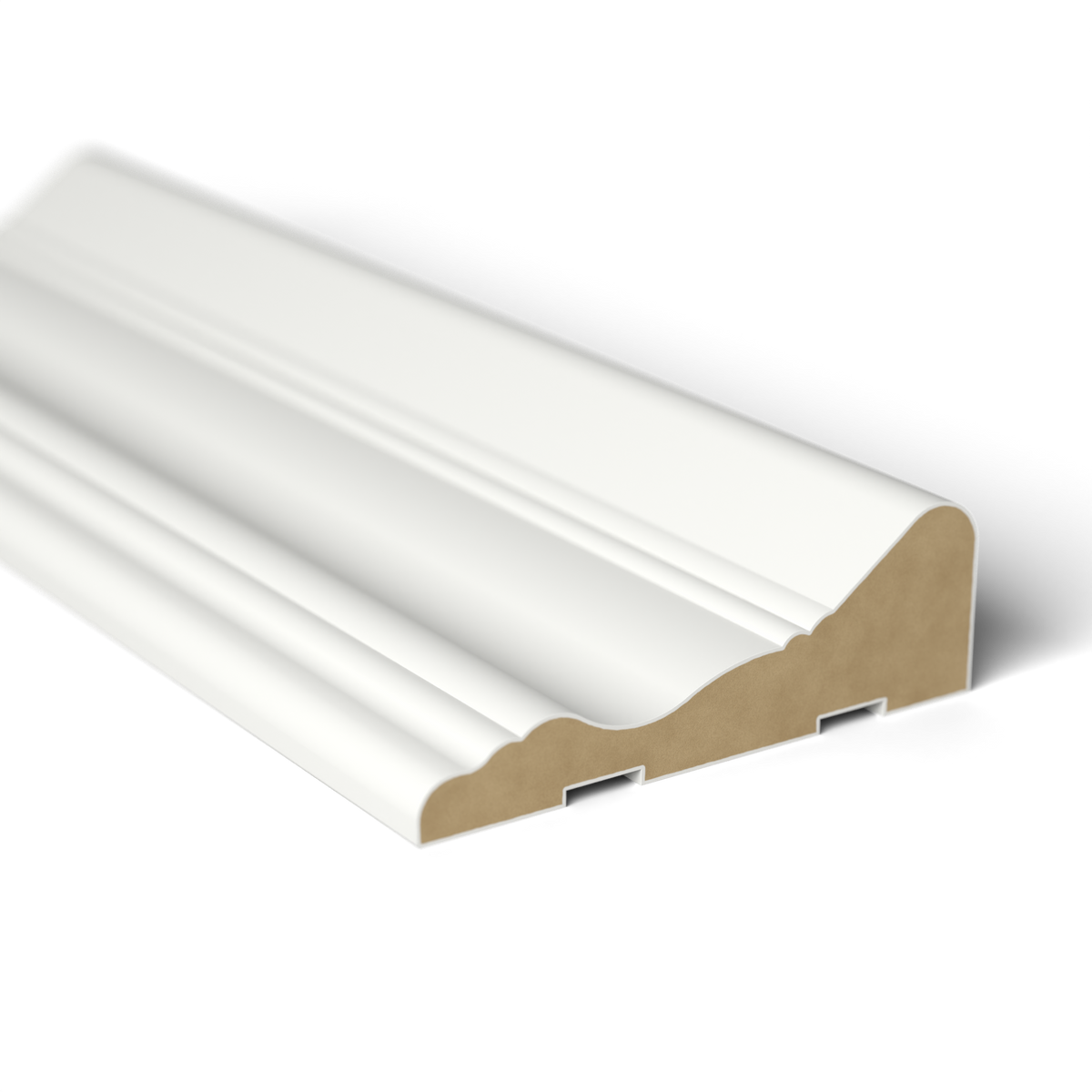 Back Band Colonial Casing — Solid Wood, Stepped-Edge Primed Door & Window Trim